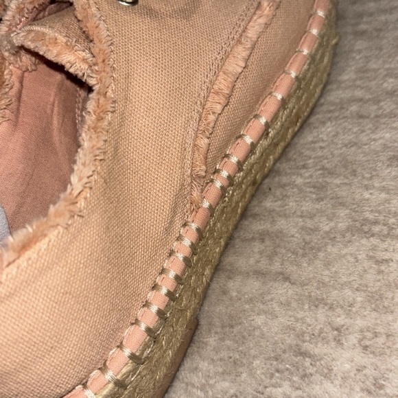 6 1/2 women Dolce Vita DV Peach Canvas platform casual lace up shoes espadrille - Picture 8 of 8